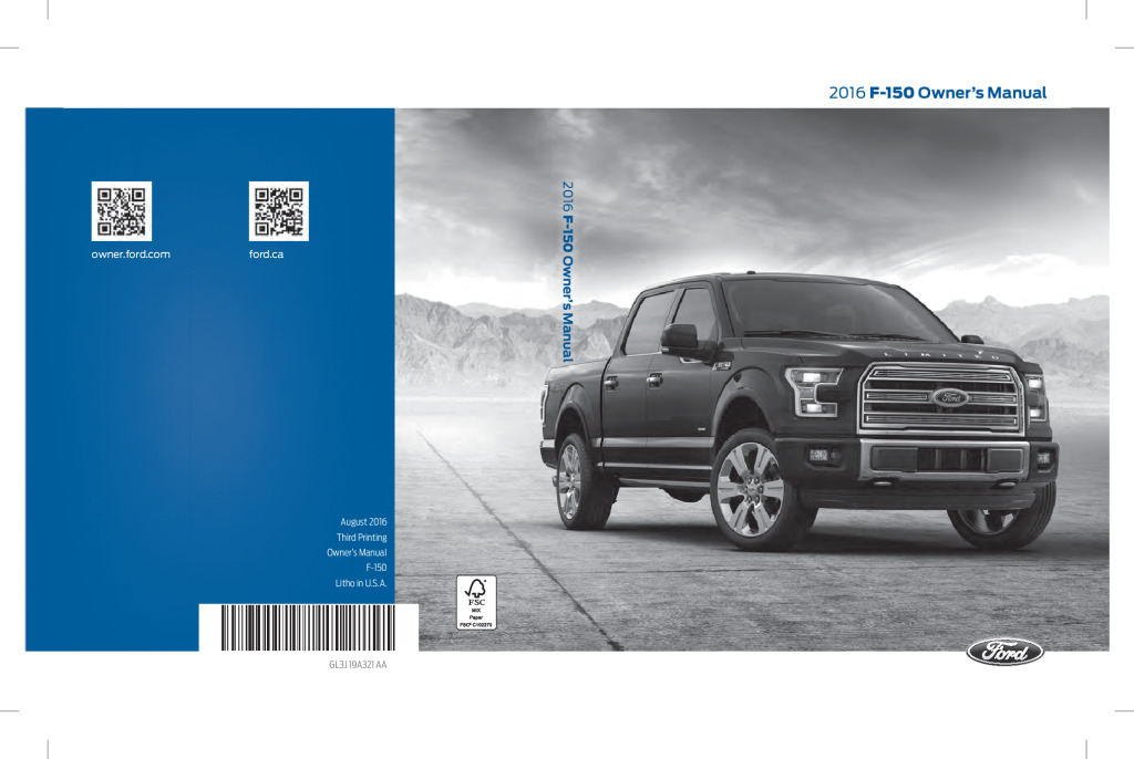 thumbnail of 2016 FORD F-150 OWNER MANUAL